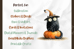 Whimsical Gothic Halloween Clipart - Creepy Cute Watercolor Product Image 8