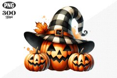 Halloween Pumpkin Sublimation - Clipart PNG Design Product Image 1