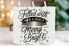 Merry &amp; Bright Svg | Christmas Svg | Svg Cut Files Product Image 1