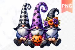 Halloween gnome clipart, Halloween sublimation clipart set Product Image 4