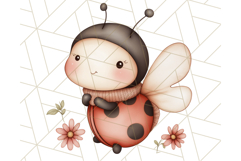 Cute Ladybug Clipart PNG, Pastel Whimsical Bug Illustrations Product Image 2