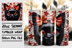 Whiskered Wonders in 3D: Vibrant Cat Tumbler Wrap Product Image 1