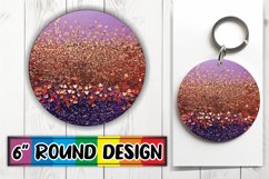 Blossoming Glitter Leopard Sublimation : Keychain, Coaster Product Image 1