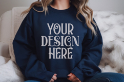 Navy Gildan 18000 Sweatshirt Mockups ,18000 Mockups Product Image 1