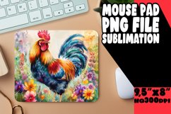 Country Living Rooster Art Mouse Pad Sublimation Product Image 1