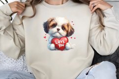 Valentine Dog Clipart PNG Product Image 1