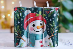Christmas Snowman Tumbler Wrap | Christmas Wrap Product Image 1