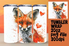 Heartfelt Love on Tumbler - Watercolor Animal Art Product Image 1