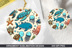 Pattern Stained Glass Ornament PNG ,Digital Download File Product Image 1