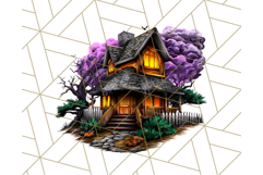 Haunted Houses Clipart PNG, Spooky Halloween Homes Product Image 2