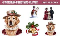 Victorian Christmas Sublimation Clipart PNG Product Image 1
