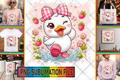 Bright TOTE BAG Sublimation Magic, Cute Goose Product Image 1