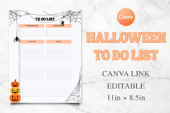 Editable Halloween To-Do List Canva Template, Spooky Planner Product Image 1