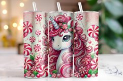 Christmas Unicorn Tumbler Wrap | Christmas | Sublimation Product Image 1