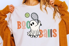 Boo Balls Retro Tennis Ghost PNG | Halloween Sublimation Product Image 5