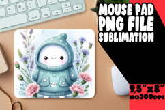 Sweet Mouse Mat Sublimation Magic, Cute Ghost Product Image 1
