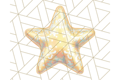 Cute Puffy Star Clipart PNG, 3D Glossy Pastel Stars Clip Art Product Image 2