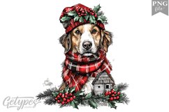 Christmas Dog Clipart Design - High Quality 300 Dpi Product Image 1