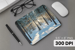 Winter Wonderland Snowflake PNG, Icy Tree Mouse Pad Design Product Image 1