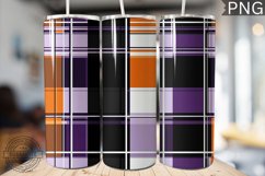 Halloween Plaid Pattern Tumbler Wrap - High Quality 300 Dpi Product Image 1