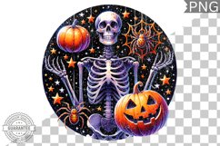Halloween Skeleton Sublimation Design | High-Quality PNG Product Image 1