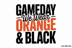 Game Day We Wear Brown &amp; Black Svg | Sport Svg | Svg File Product Image 1