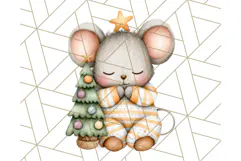 Christmas Pets in Pajamas Clipart PNG, Christmas Png Clipart Product Image 2