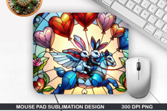 Mouse Pad Sublimation, Valentine Mouse Pad PNG Design Product Image 1
