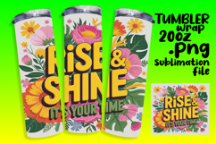 GRACEFUL 20oz Tumbler Wrap for DIY , Flower Quote Product Image 1