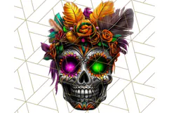 Bright Sugar Skull PNG Clipart, Halloween Colorful Skull Png Product Image 2