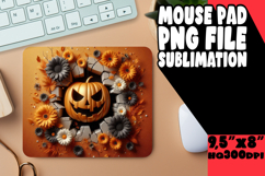 Sweet Mouse Mat Sublimation PNG, 3D Pumpkin Product Image 1