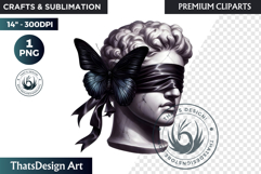 Dark Academia PNG, Gothic Butterfly Clipart Moody ephemera Product Image 1