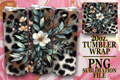 Radiant thoughts 20oz tumbler wrap, Leopard Prints Product Image 1