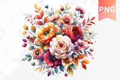 Autumn Botanical Sublimation - Clipart PNG Design Product Image 1