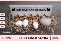 Funny Egg Container Saying SVG | Laid Here, Not Imported Product Image 1