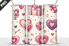 Valentines Love Skinny Tumbler PNG Wrap| Valentines Tumbler Product Image 3