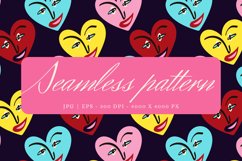 Love hearts pattern | Love hearts digital paper Product Image 1