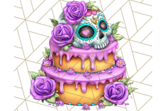 Whimsical Halloween Cake Clipart PNG, Spooky Desserts Product Image 2
