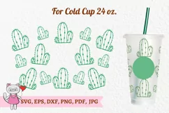 Cactus svg for Full Wrap Venti Cold Cup 24 oz Product Image 1