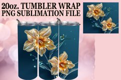 3D Flower Sparkle Tumbler Wrap - Glossy Summer Product Image 1