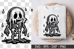 A Melting Bird Skeleton Character - Skeleton SVG Product Image 1