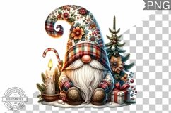 Christmas Gnome Sublimation - Clipart PNG Design Product Image 1
