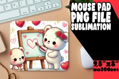 LUMINOUS MOUSE PAD CREATIVE PNG, Valentine Bear Product Image 1