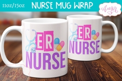 ER Nurse Mug Wrap for Sublimation | Nurse mug template PNG Product Image 2