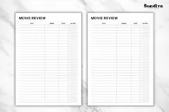 Movie Review Printable 1 | Movie Journal Template Product Image 3