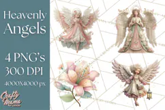 Heavenly Angel Clipart and Clip Art for Christian Christmas Product Image 1