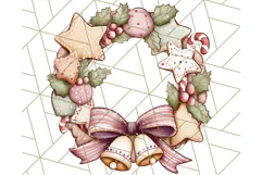 Christmas Sweet Shoppe Clipart PNG, Pastel Bakery Art Product Image 2