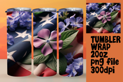HIGH-QUALITY 20oz Tumbler PNG , USA Flag Product Image 1