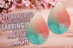 Gradient Teardrop Earrings for Sublimation Art Projects Product Image 1