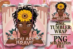 Uplifting spirits 20oz tumbler wrap, Afro Woman Product Image 1
